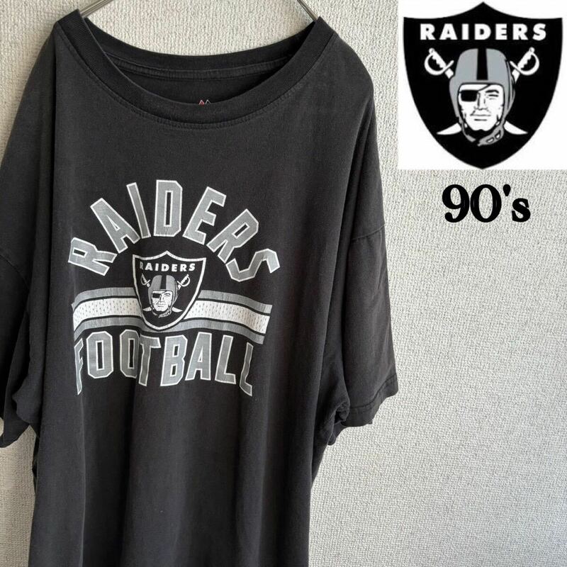 90s MAJESTIC オークランドレイダース　Tシャツ　古着　XXXL NFL 90's vintage ヴィンテージ