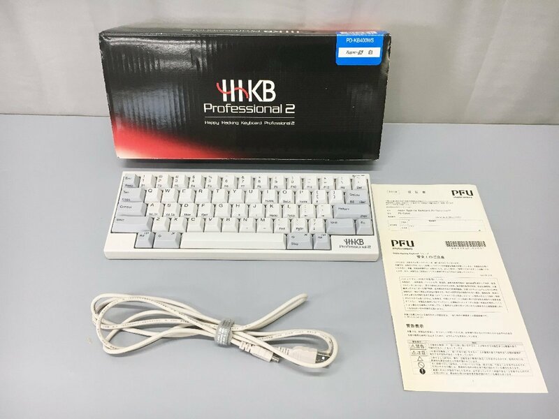 ＜中古品＞PFU Happy Hacking Keyboard Professional2 Type-S 白 PD-KB400WS 英語配列（12524060708829GU）