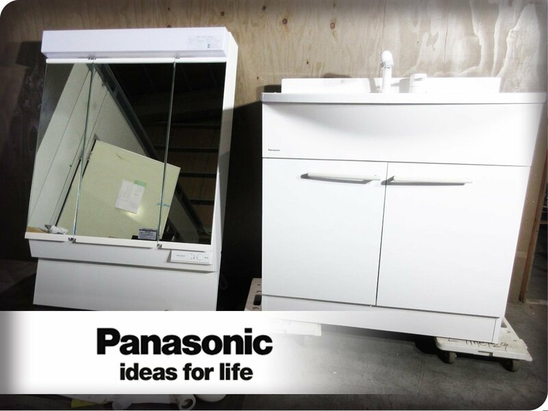 ■展示品■未使用品■Panasonic/パナソニック■Mline/Mライン■W75■ドレッサー/三面鏡/ミラーキャビネット■洗面化粧台■20万■ymm2130m