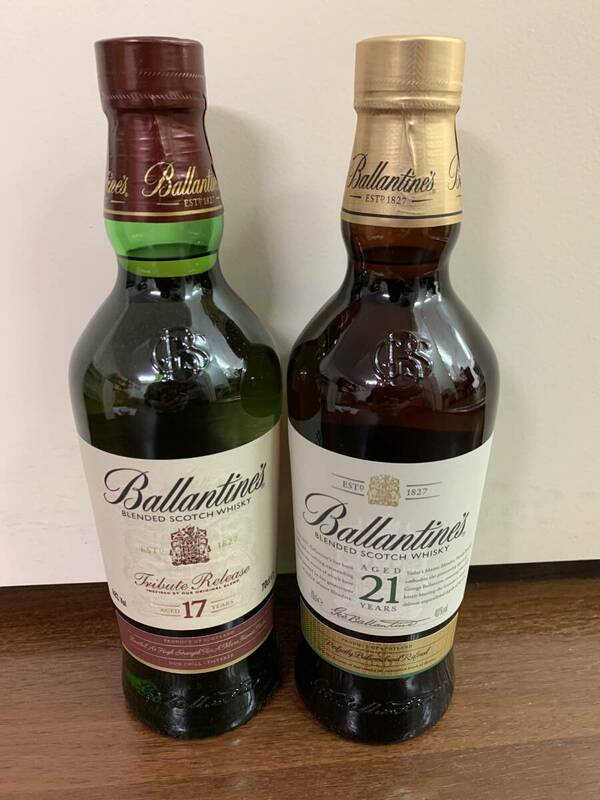 ★【未開栓】[大黒屋]　Ballantine's バランタイン ウイスキー　17年、21年　２本セット 700ml 40％、48％　≪法人・業者取引不可≫