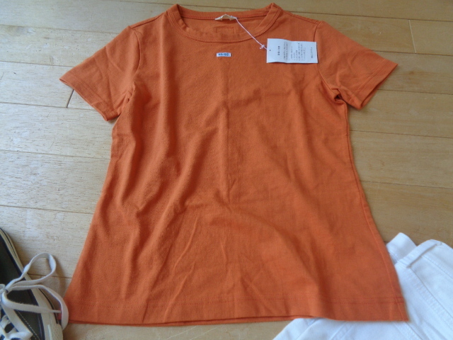新品タグ付き　PINK HOUSE ピンクハウス　コットン100%　ラウンドネック　半袖Tシャツ　M　日本製