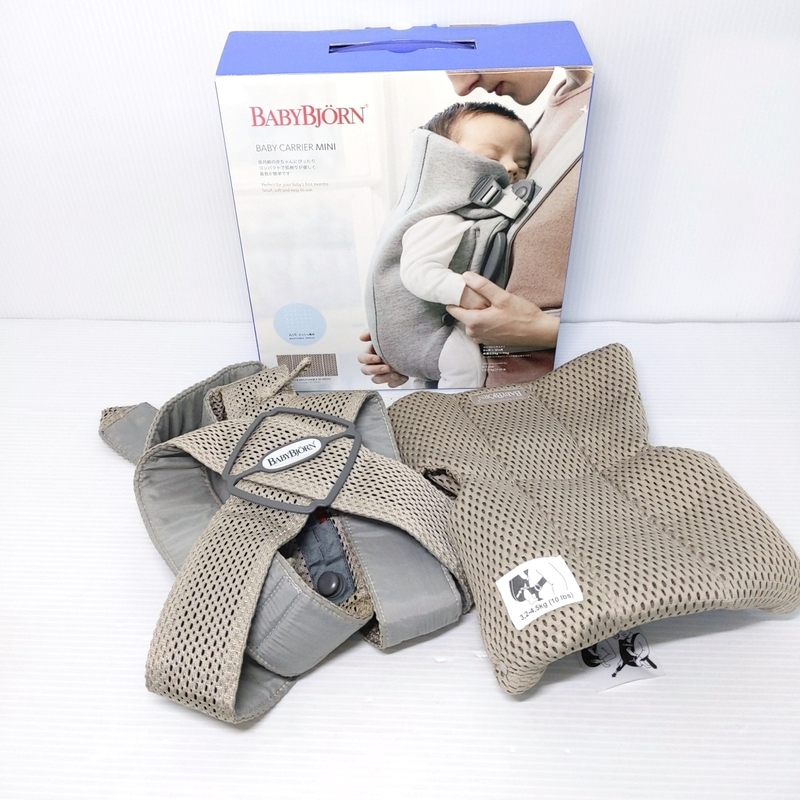 Babybjorn ベビーキャリアMINI 対面抱っこ 前向き メッシュ〇YR-51758〇【中古品】