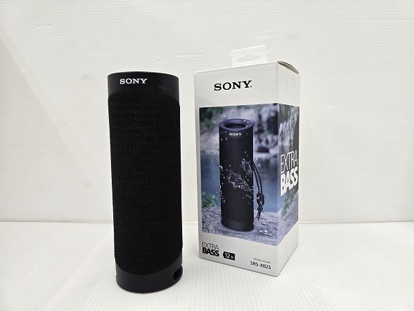 【中古品】 ソニー SONY ワイヤレス ポータブル スピーカー アウトドア 防水 防塵 Bluetooth SRS-XB23 ブラック ○YR-17274○