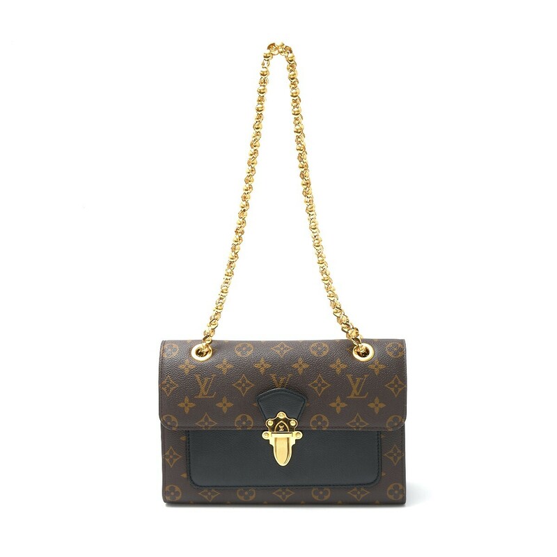 LOUIS VUITTON ルイヴィトン ヴィクトワール M41730 2WAY ハンド ショルダーバッグ モノグラム×カーフスキンレザー ブラウン×ブラック