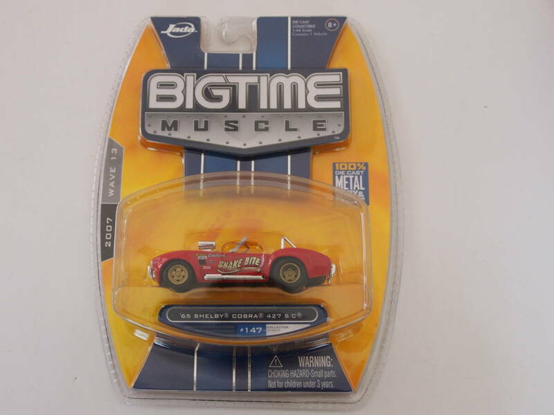 JADA BIGTIME MUSCLE 1/64 '65 SHELBY COBRA 427 S/C