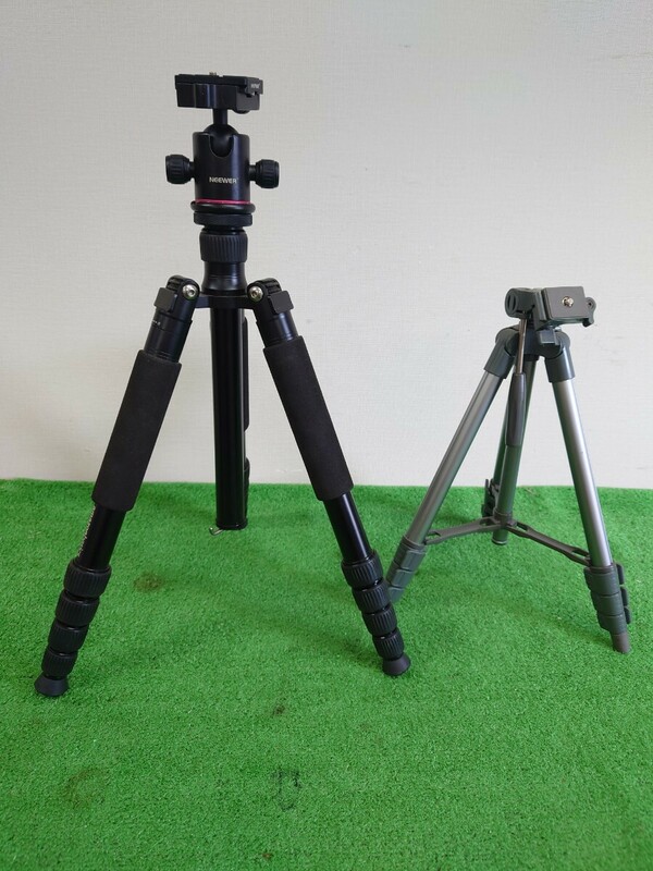 【Ob15】 カメラ用三脚 3脚スタンド 2個セット 全長145cm カメラ 三脚