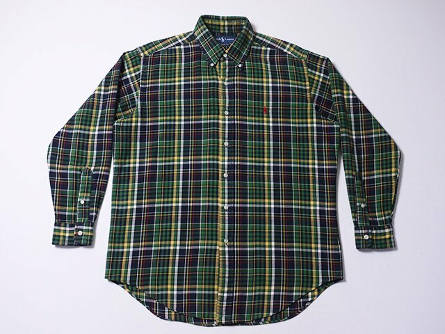 Ralph Lauren　ラルフローレン　長袖　BDシャツ　正規品　Lサイズ　フランネル　ボタンダウン　チェック　CLASSIC FIT　クラシックフィット