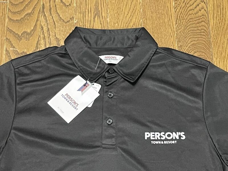 【送料無料・匿名発送】person's パーソンズ　半袖ポロシャツ　ブラック　M