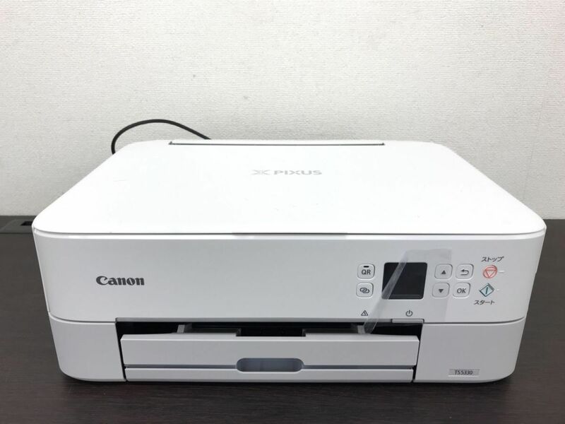 0601-114T③6262 プリンター CANON キャノン TS5330 K10500 PIXUS マルチプリンター 白 ホワイト　印刷機器