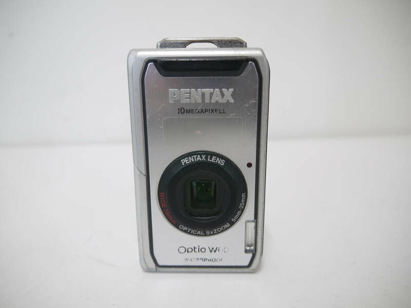 829 PENTAX Optio W60 PENATX LENS WIDE 28mm OPTICAL ZOOM 5mm-25mm ペンタックス バッテリー付 防水 デジカメ コンデジ デジタルカメラ