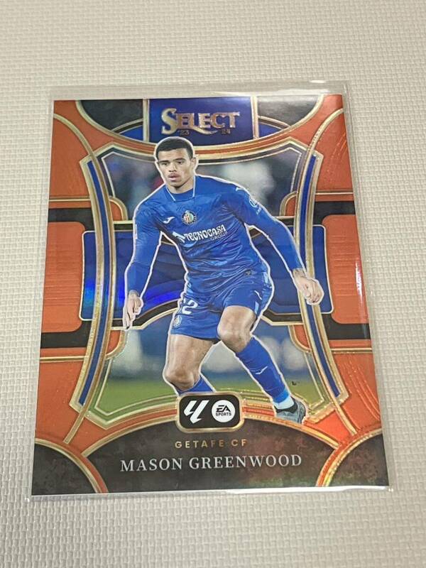 2023-24 panini select la liga soccer orange prizm Mason Greenwood 32/49