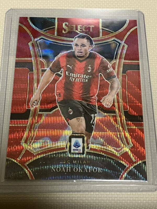 2023-24 panini select serie A soccer red wave prizm Noah Okafor 19/49 ACミラン