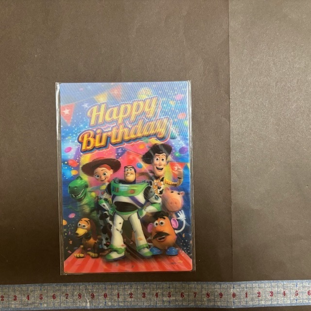 ◆保管品　トイストーリー　ウッディ・バズ　バースデーカード　3Dポストカード　001　飛び出して見える ディズニー Disney ピクサー Pixar