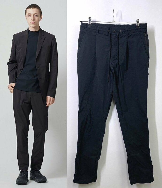 【24SS 定価3.6万円】JH+ Junhashimoto ジュンハシモト HARD STRECTH EASY PANTS ストレッチ イージーパンツ 3 ブラック 黒