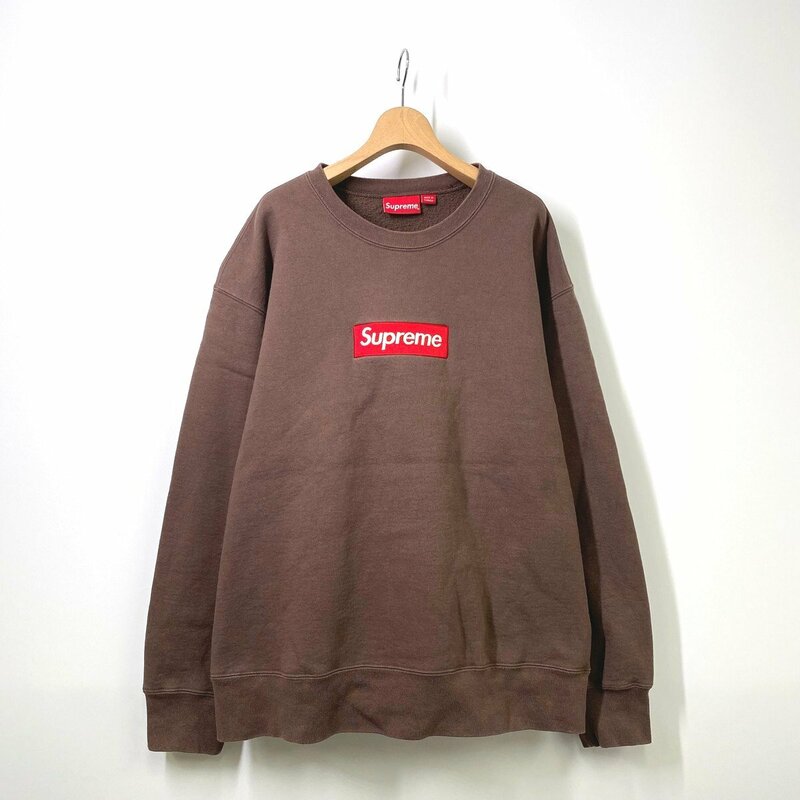 【Lサイズ】Supreme シュプリーム BOX LOGO SWEAT ボックスロゴ スウェット ブラウン 茶 トレーナー