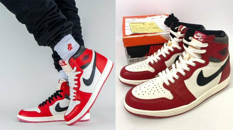 【28.5cm 新品】NIKE ナイキ AIR JORDAN 1 RETRO HIGH OG CHICAGO LOST & FOUND エアジョーダン1 シカゴ US10.5 赤 スニーカー DZ5485 612