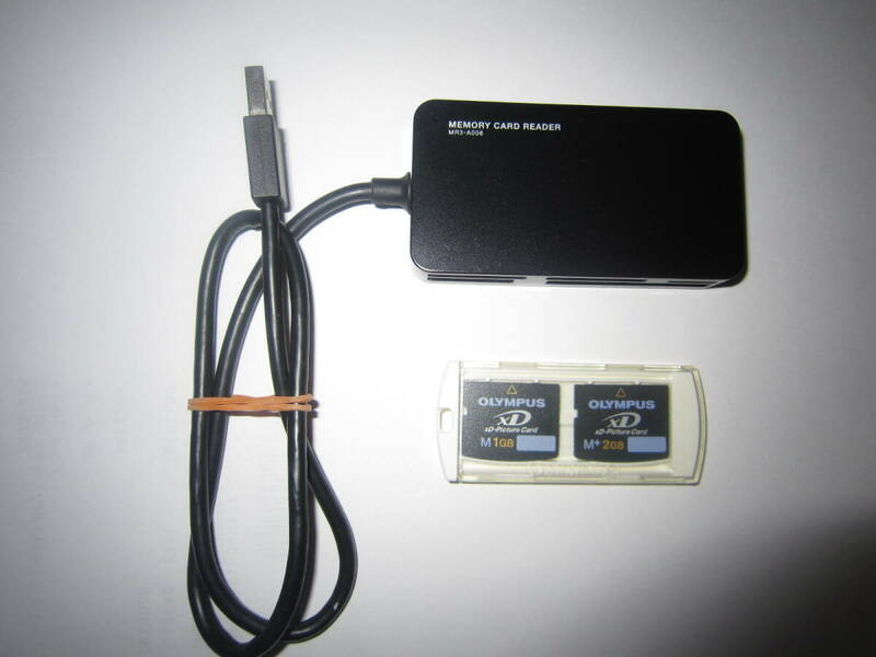  xDカード xDピクチャーカード　M1GB + M+2GB　カードリーダー（エレコムUSB3.0）まとめて