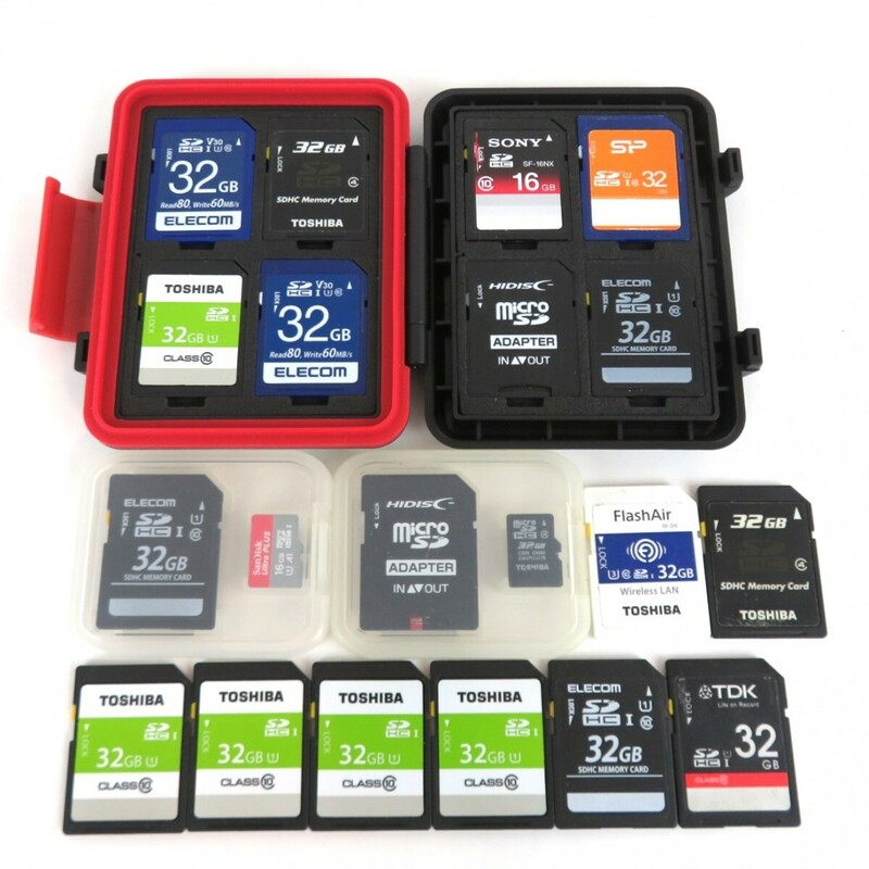 まとめ 20点 SDカード SDHC 東芝 エレコム TDK SanDisk 32GB 16GB マイクロSDカード アダプター 収納ケース フォーマット済み 0610-005