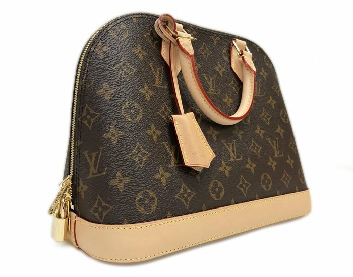 新品 未使用 LOUIS VUITTON ルイ・ヴィトン アルマPM モノグラム M53151 ハンドバッグ ブラウン系 パドロック付 牛皮 付属品有 RFID確認済