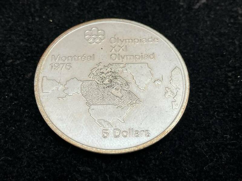 #6059 カナダ 1976 モントリオールオリンピック 5ドル 銀貨 24g