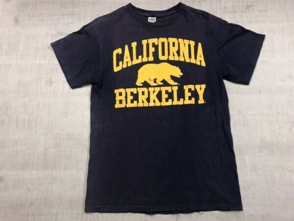 CALIFORNIA カリフォルニア BERKELEY バークリー DELTA デルタ製 オールド アメカジ スーベニア 半袖Tシャツ カットソー メンズ M 紺