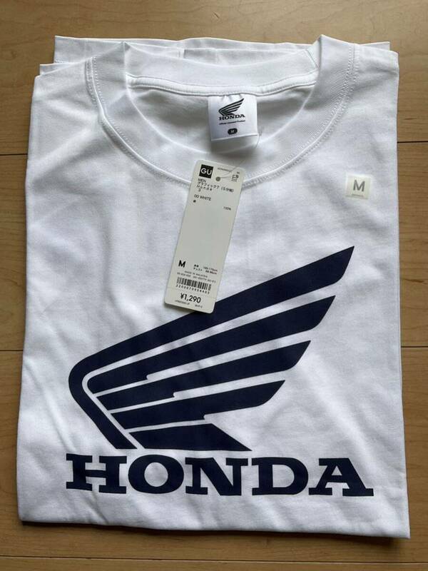 新品 Mサイズ　GU HONDA 半袖Tシャツ ホンダ　white 白　ホワイト