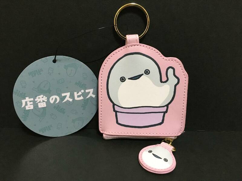 店番のスピス　コインケース☆彡　チャーム付　ピンク☆　ウォレット　ポーチ　マルチケース　新品