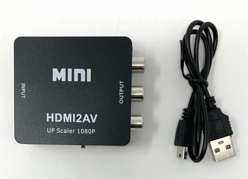 【一円スタート】HDMI to AVコンバーター コンポジット HDMI to RCA 変換コンバーター PAL/NTSC切替 1080P対応 1円 SEI01_1772