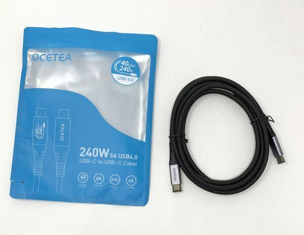 【一円スタート】Ocetea 240W USB-C ケーブル 高耐久ナイロン PD3.1 超急速充電 USB-C機種対応 1円 SEI01_1970