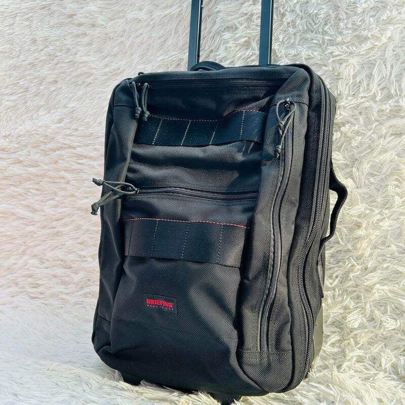 極美品 BRIEFING ブリーフィング キャリーケース スーツケース 大容量 ソフト 二輪 黒 大容量 メンズ ビジネス 旅行 ジェット トリップ