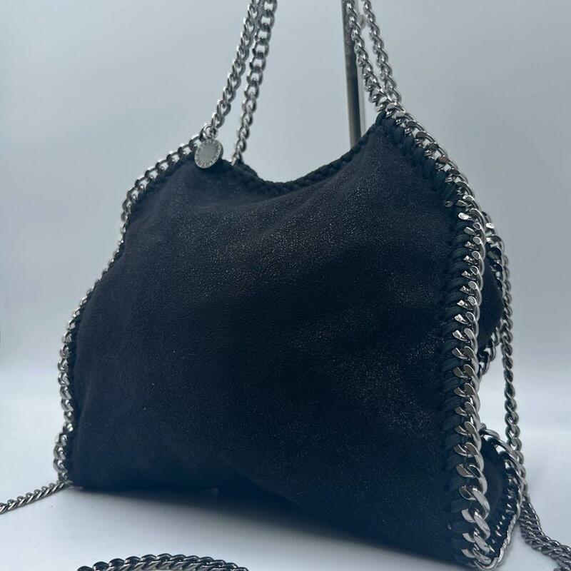 Stella McCartney ステラマッカートニー ショルダーバッグ ファラベラミニ FALABELLA MINI 2way シルバーチェーン ブラック 黒 レディース