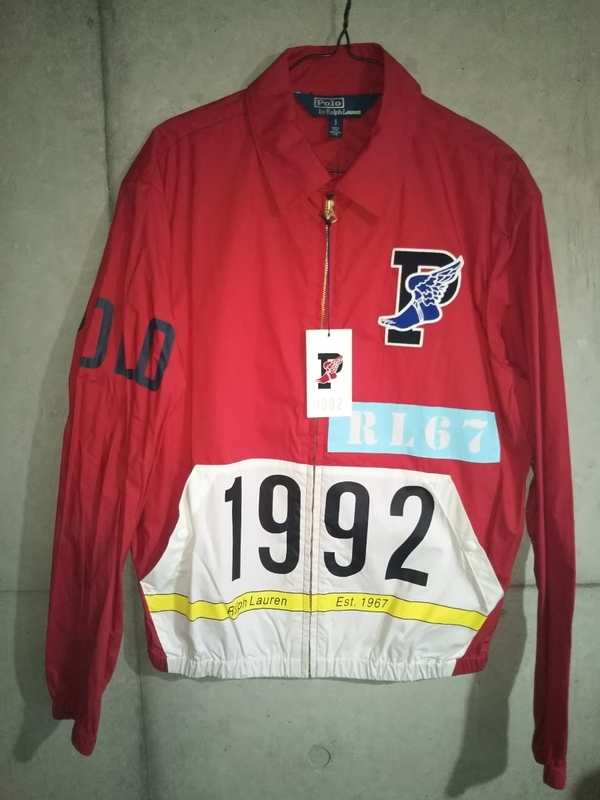 新品 国内 正規品 Ralph Lauren Polo Stadium Collection Windbreaker Red ラルフ ローレン 復刻 1992 ウィンドブレーカー ジャケット 赤