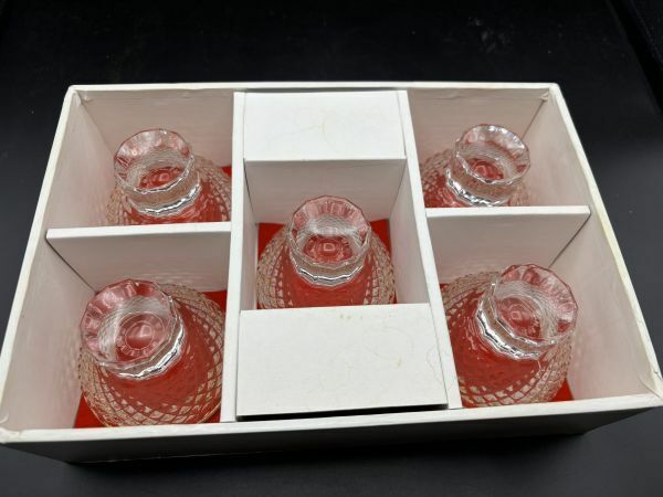 佐々木硝子 クリスタルガラス　珍味入れ　5個セット　春日野　和風玻璃器揃