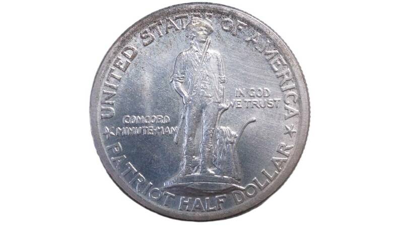 1925年 アメリカ合衆国 50セント記念銀貨 レキシントン コンコードの戦い150周年記念 Silver.900 US HALF DOLLAR