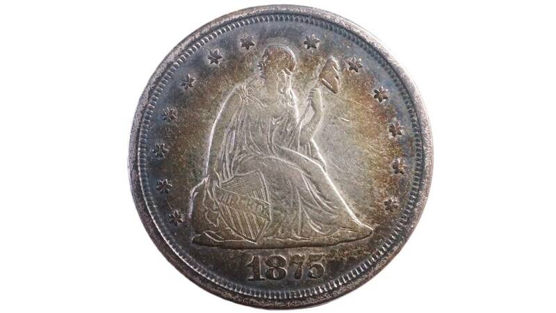 1875-S アメリカ合衆国 20セント銀貨 US twenty cent Silver.900 アメリカ コインコレクション品