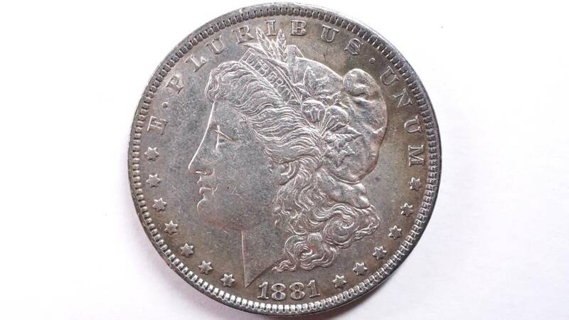 1881年 アメリカ合衆国 1ドル銀貨 モルガン ダラー USA one Dollar Silver.900 アメリカ コインコレクション品