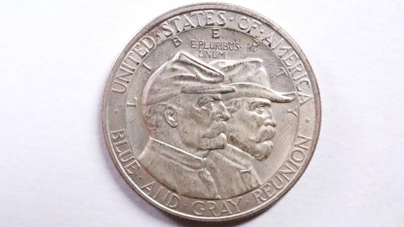 1936年 アメリカ合衆国 50セント記念銀貨 ゲティスバーグの戦闘75周年 Silver.900 US HALF DOLLAR