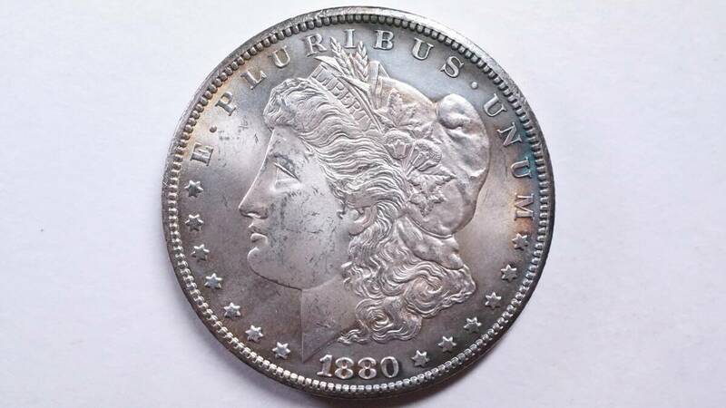 1880-㏄ アメリカ合衆国 1ドル銀貨 モルガン ダラー カーソンシティ造幣所 US one Dollar Silver.900 アメリカ コインコレクション品