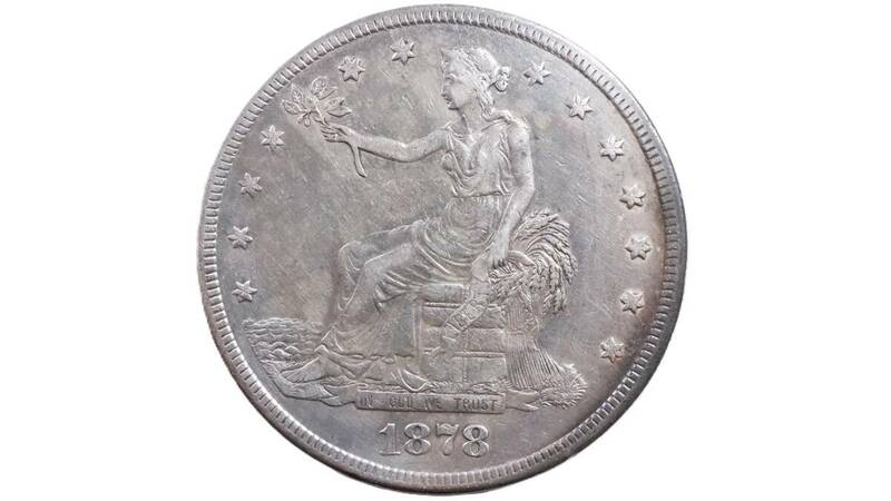 1878-S アメリカ合衆国 貿易銀 サンフランシスコ造幣所 US trade Dollar Silver.900 アメリカ コインコレクション品