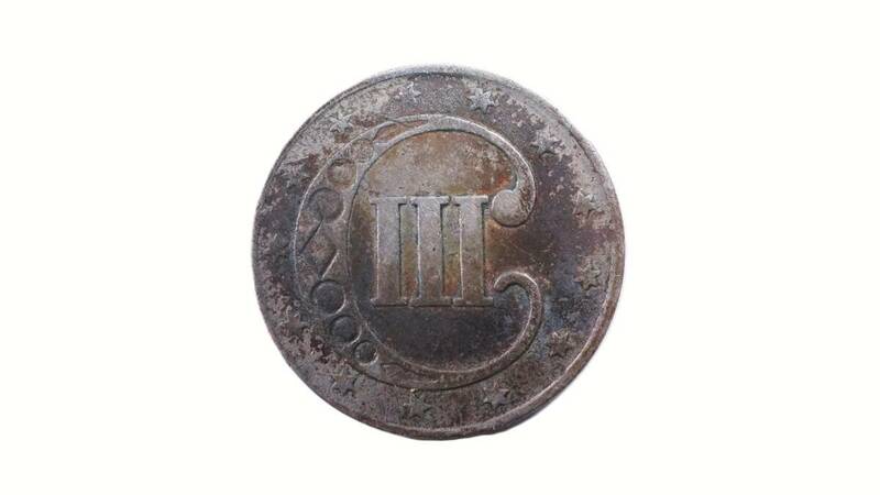 1852年 アメリカ合衆国 3セント銀貨 US three cent silver.900 
