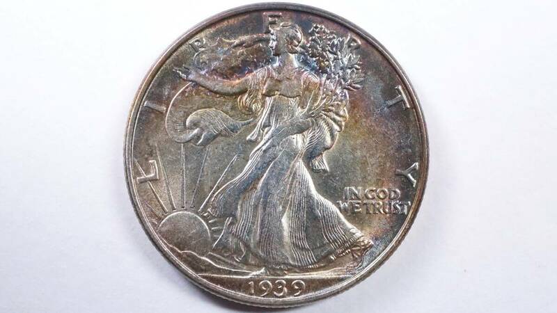 1939年(D) アメリカ合衆国 50セント銀貨 ウォーキング リバティー USA half Dollar Silver アメリカ コインコレクション品