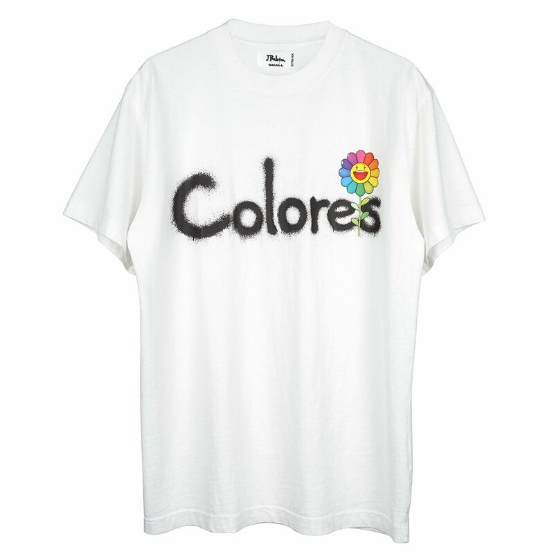 送料370円～ 国内正規品 新品 J. Balvin × Takashi Murakami COLORES TEE White XLサイズ 村上隆 Tシャツ お花 ホワイト 白 SPRAY PAINT