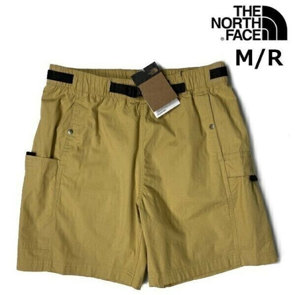 1円～!売切!【正規新品】THE NORTH FACE RIPSTOP CARGO EASY SHORT ショートパンツ US限定 速乾 ロゴ刺繍 ベルト付(M/R)ベージュ 190110-33