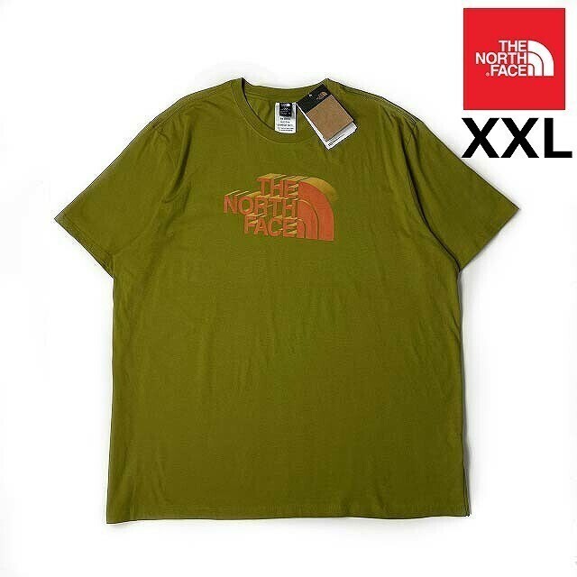 1円～!売切!【正規新品】THE NORTH FACE◆S/S BOX NSE TEE 半袖 Tシャツ US限定 ビッグサイズ ボックスロゴ グラフィック(XXL)緑 180902-15