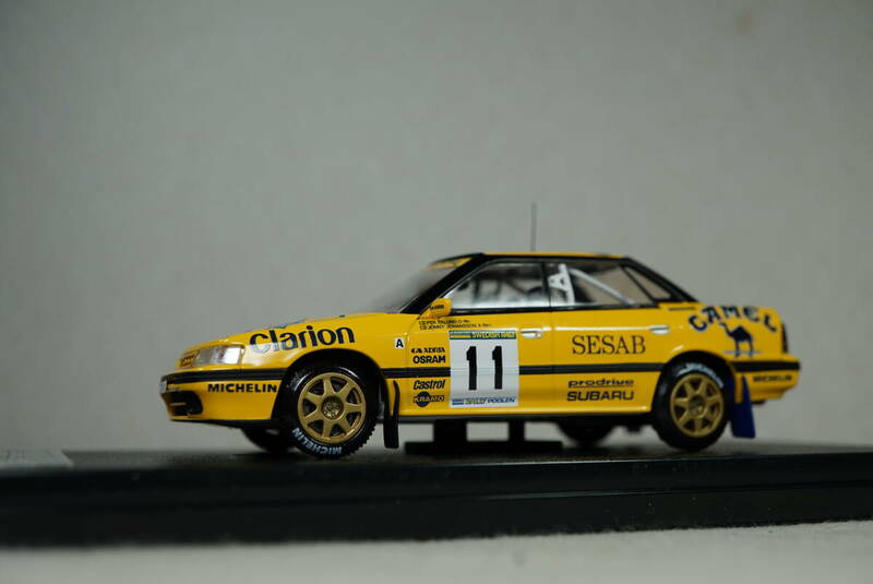 1/43 タバコデカール加工 エクルンド hpi SUBARU LEGACY RS #11 Eklund 1992 Swedish 6th スバル レガシィ キャメル レガシー