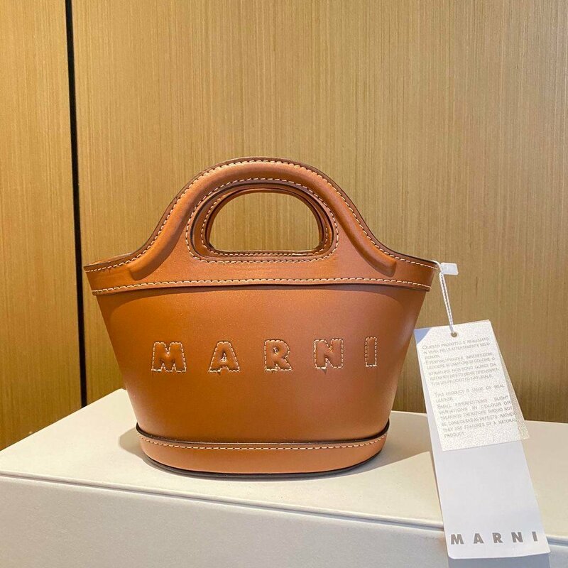 新作 Marni マルニ ベジタブルバスケット ベージュブラウン