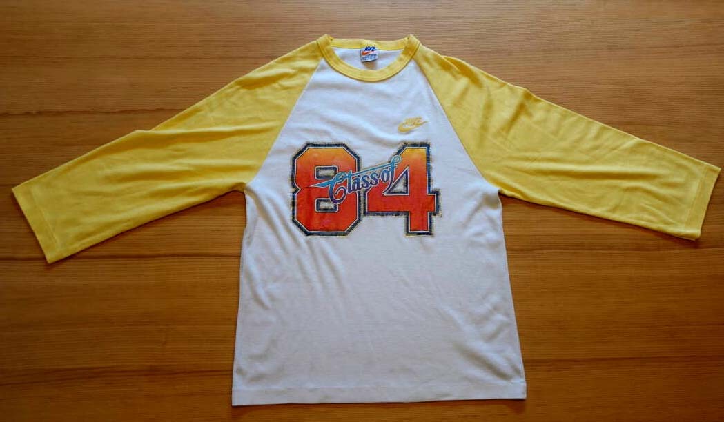 V992/NIKE 70's オレンジスウォッシュ　七分Ｔ アメリカ製　ヴィンテージ　極美品