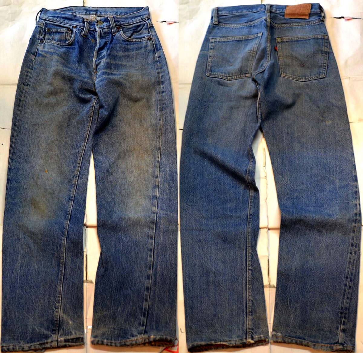 V991/LEVIS501 66前期 ヴィンテージ ヒゲ　色落ち抜群！イエローステッチ