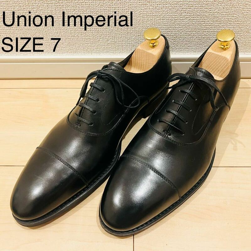 【極美品】ユニオンインペリアル ストレートチップ U1701 ブラック 黒 ビジネスシューズ 革靴 ダイナイトソール Union Imperial