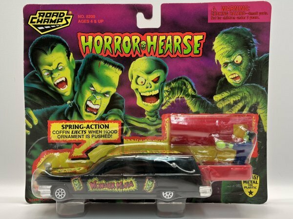 1996 ロードチャンプス フランケンシュタイン フィギュア ミニカー ROAD CHAMPS HORROR HEARSE MONSTER MANIA